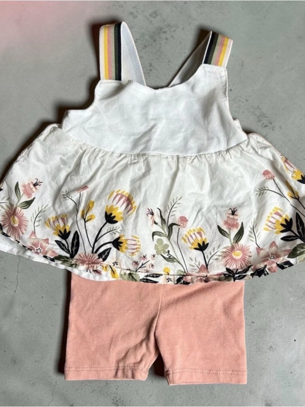 Cynthia Rowley Girl Top Shorts Set Infant 3-6 Months Floral Sleeveless top 2pc
